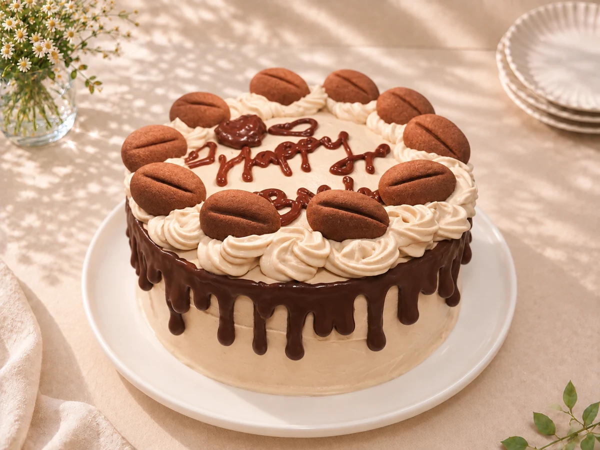 Coffee bean cake