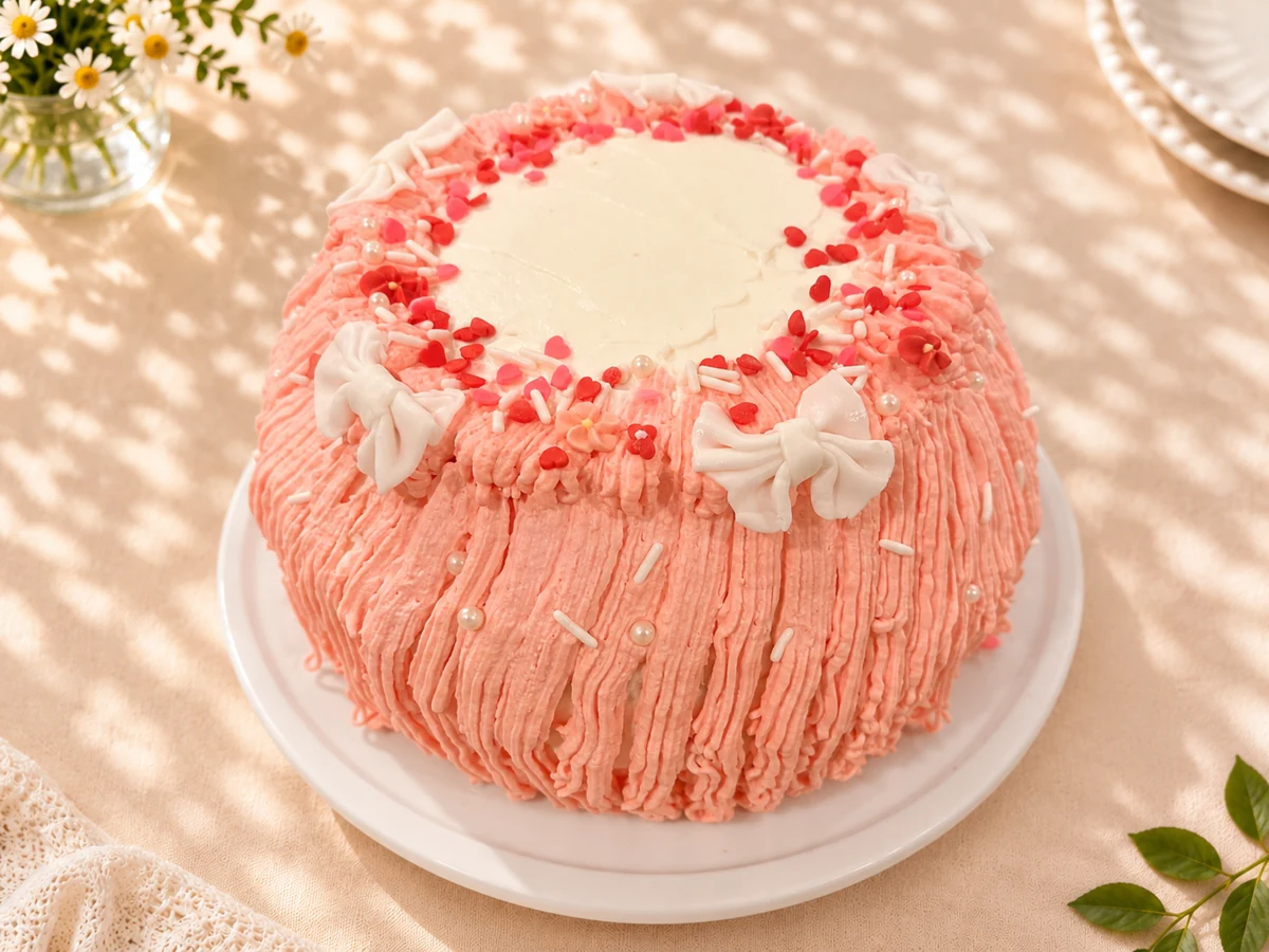 Flower basket cream chiffon cake